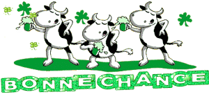 Gif animé bonne chance vaches